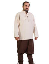 ARES Natur - Cotton Canvas Medieval Viking Larp Cotton Canvas Shirt